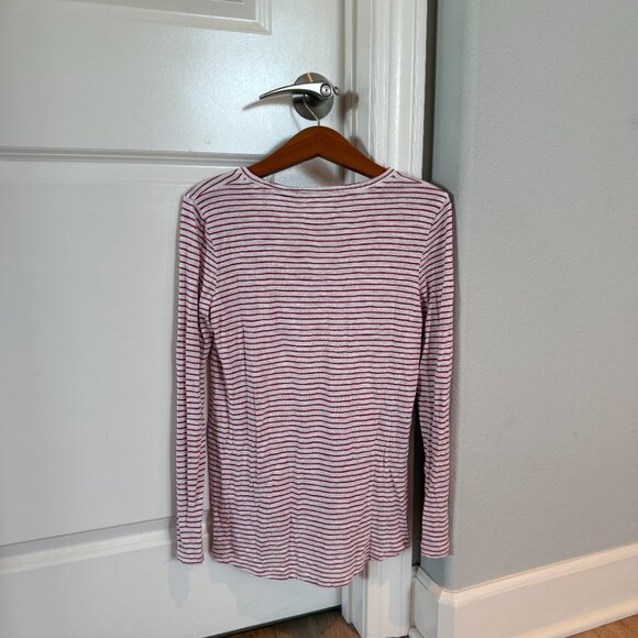 Madewell Long Sleeve Scoop Neck Striped Long Sleeve Tee Like New! - Picture 2 of 5